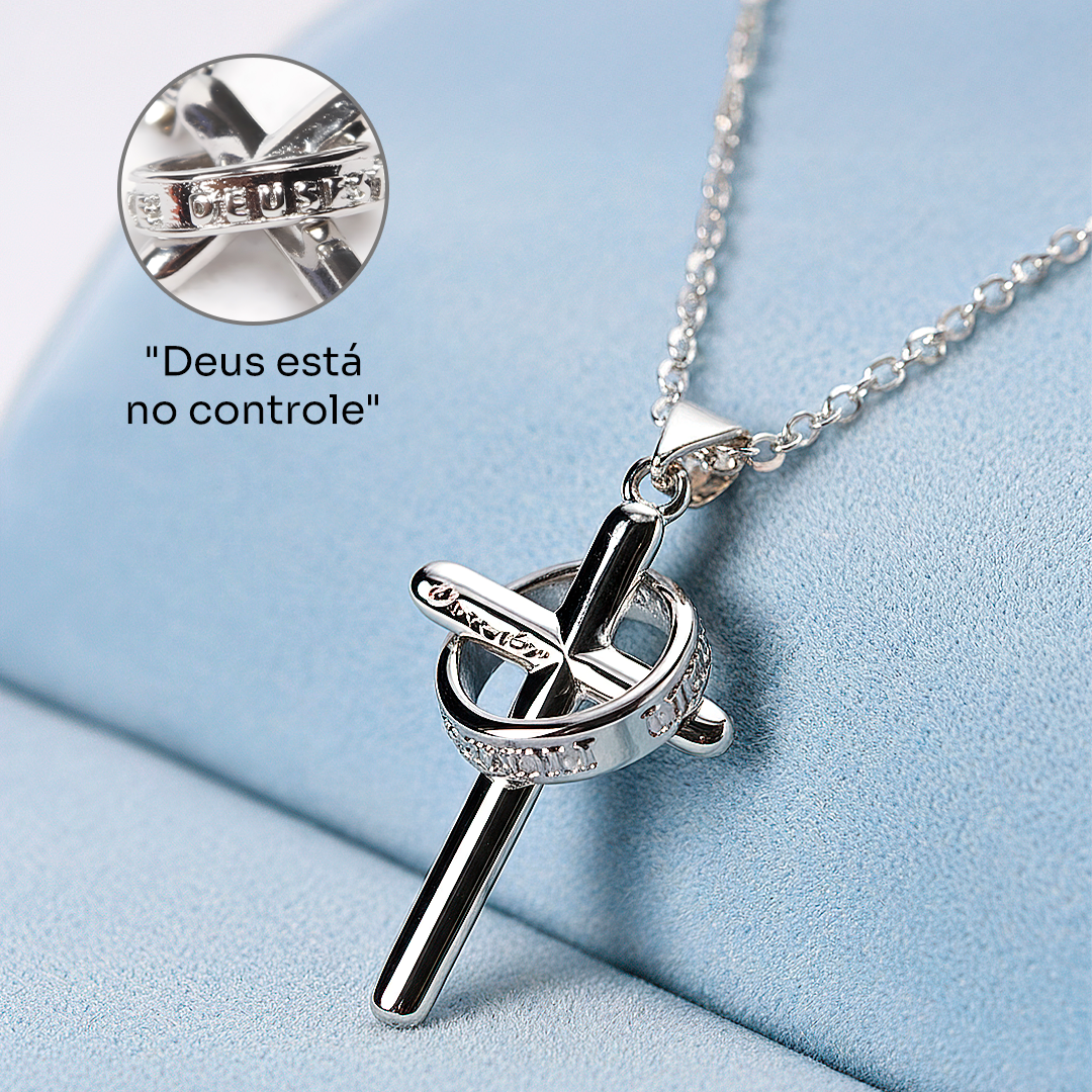 Para Meu Filho- Colar Cruz Antiansiedade Banhado a Ouro 18k