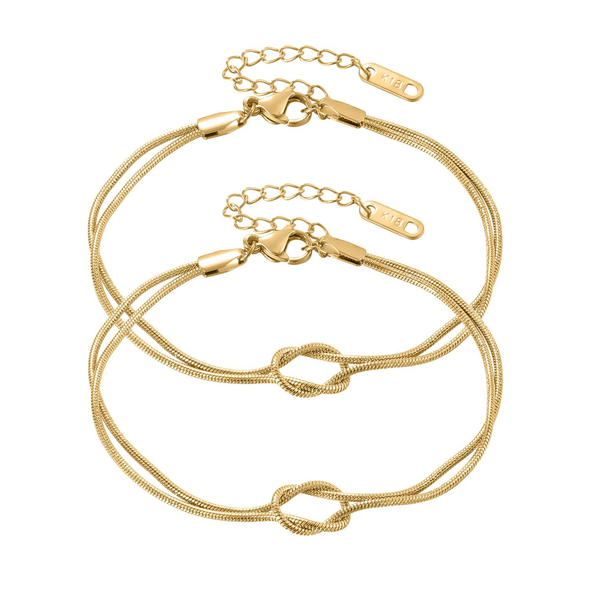 Pulseira Nó Infinito Banhado a Ouro 18k - Compre 1 - Leve 2