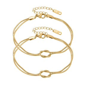 Pulseira Nó Infinito Banhado a Ouro 18k - Compre 1 - Leve 2