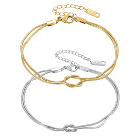 Para Meu Marido - Kit Pulseiras Nó Infinito Banhado a Ouro 18k