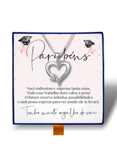 Formatura - Colar Coração Diamante Prata 925