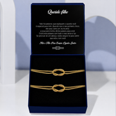 Mãe & Filho  - Kit Pulseiras Nó Infinito Banhada a Ouro 18k