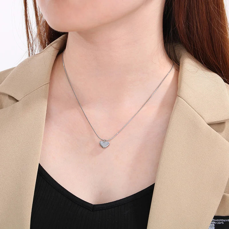 Para Minha Filha - Colar Coração Pérola Banhado a Ouro Branco 18k