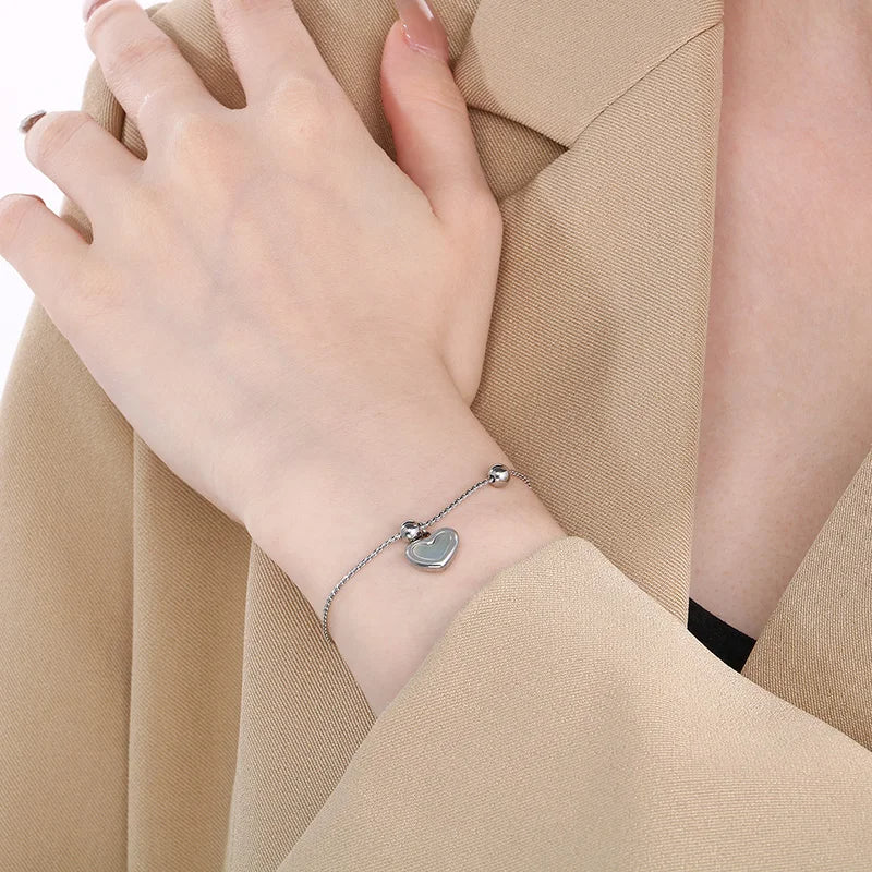 Pulseira Coração Pérola Banhado em Ouro 18k