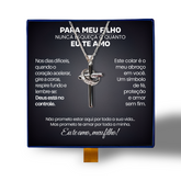 Para Meu Filho- Colar Cruz Antiansiedade Banhado a Ouro 18k