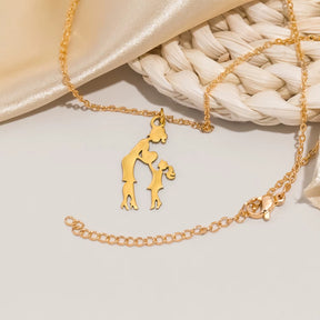 Minha Querida Mãe - Colar Laço de Amor Banhado a Ouro 18k