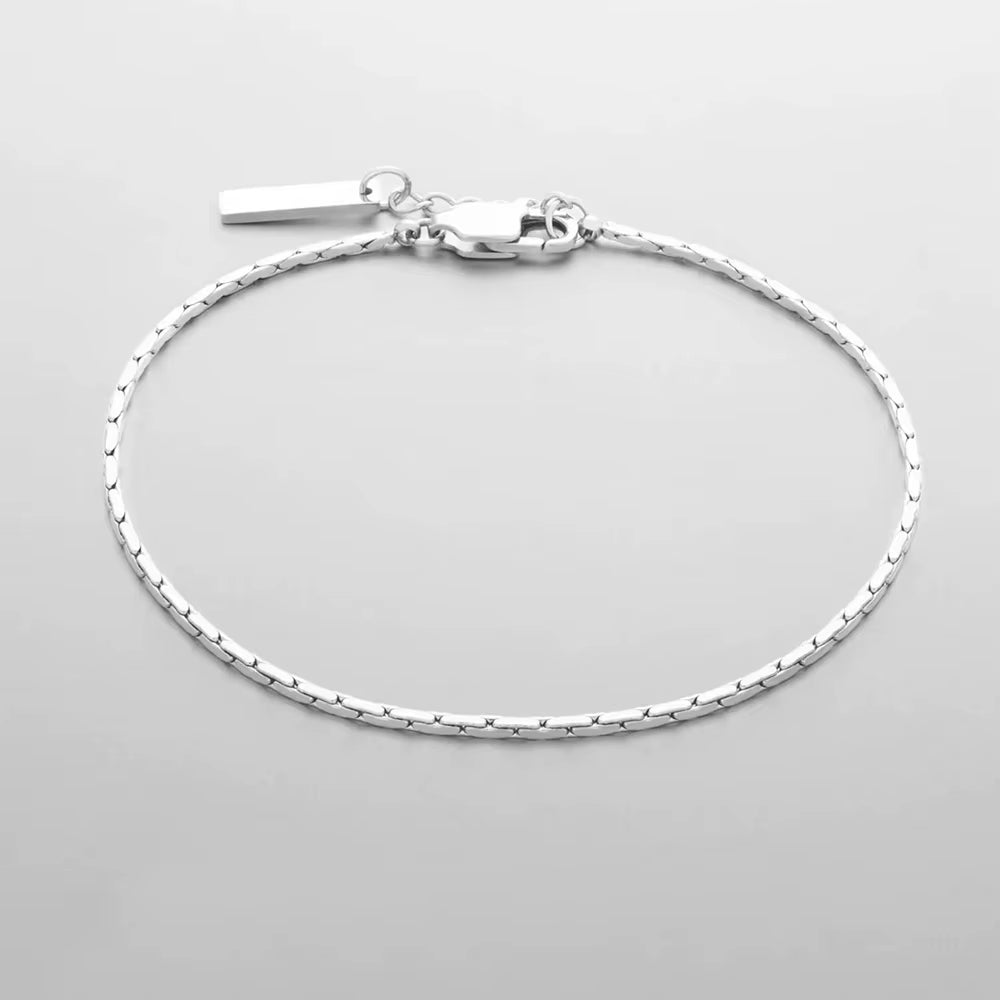 Pulseira Masculina Banhado a Ouro Branco 18k