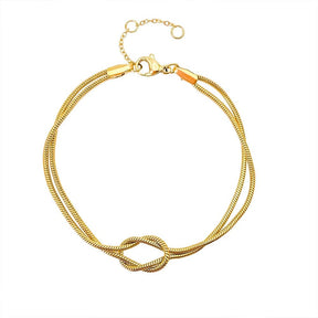 Querido Filho  - Pulseira Laço Banhada a Ouro 14k