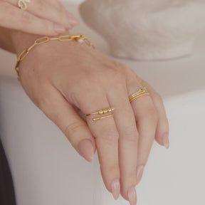 Anel Anti Ansiedade Banhado a Ouro 18k