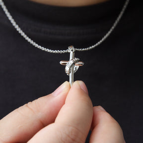 Para Meu Filho- Colar Cruz Antiansiedade Banhado a Ouro 18k