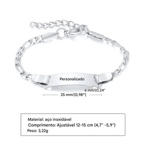 Pulseira Personalizada Bebê Banhada a Ouro 18k (0 a 3 anos )